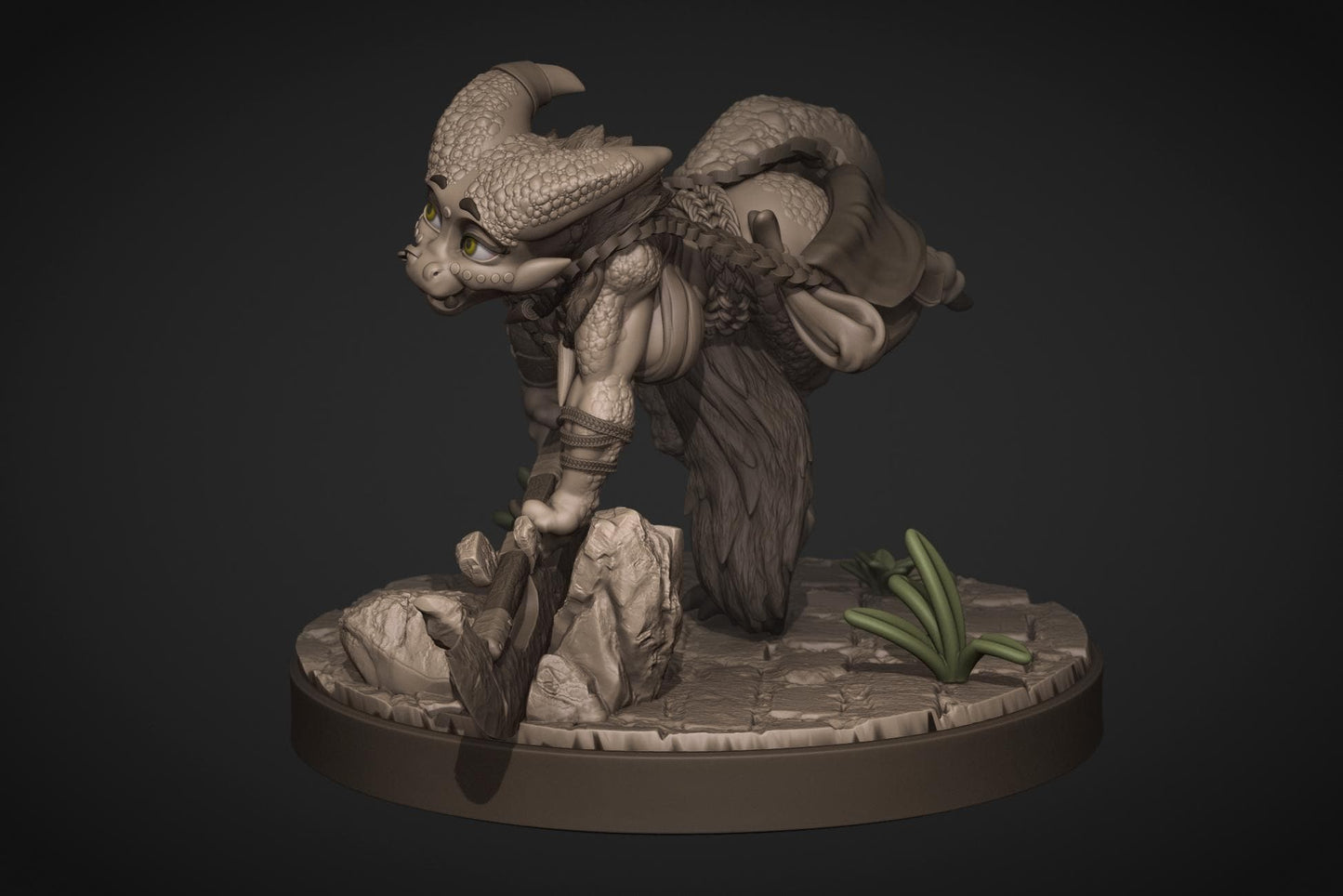 Crazed Ramshackle Kobold Miniature - by Jigglystix