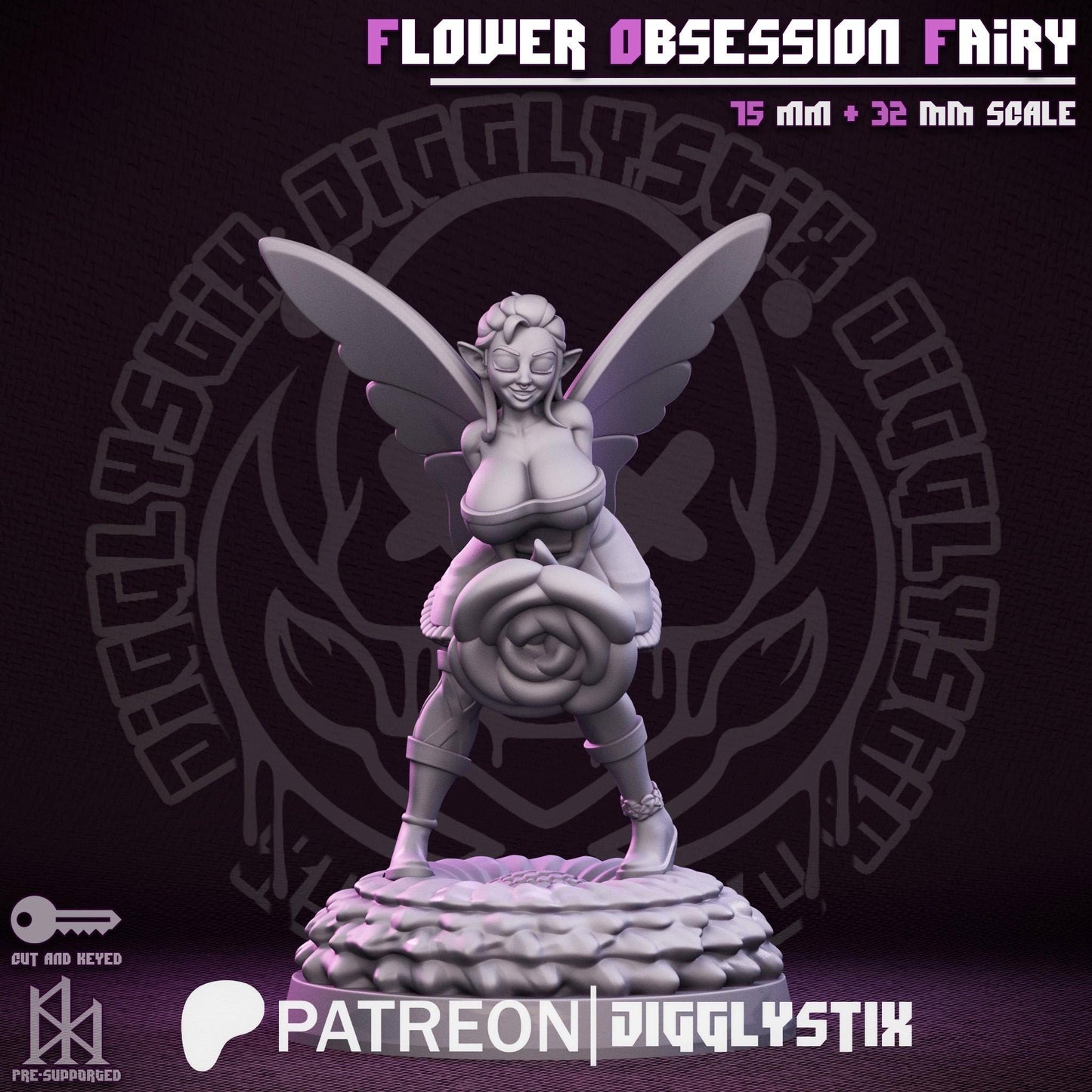 Flower Garden Fairy Miniature - by Jigglystix