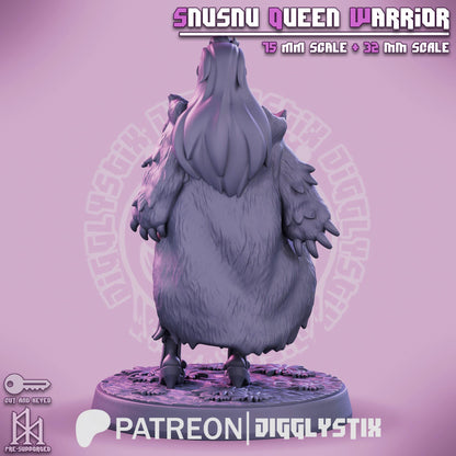 SnuSnu Queen Warrior Miniature - by Jigglystix