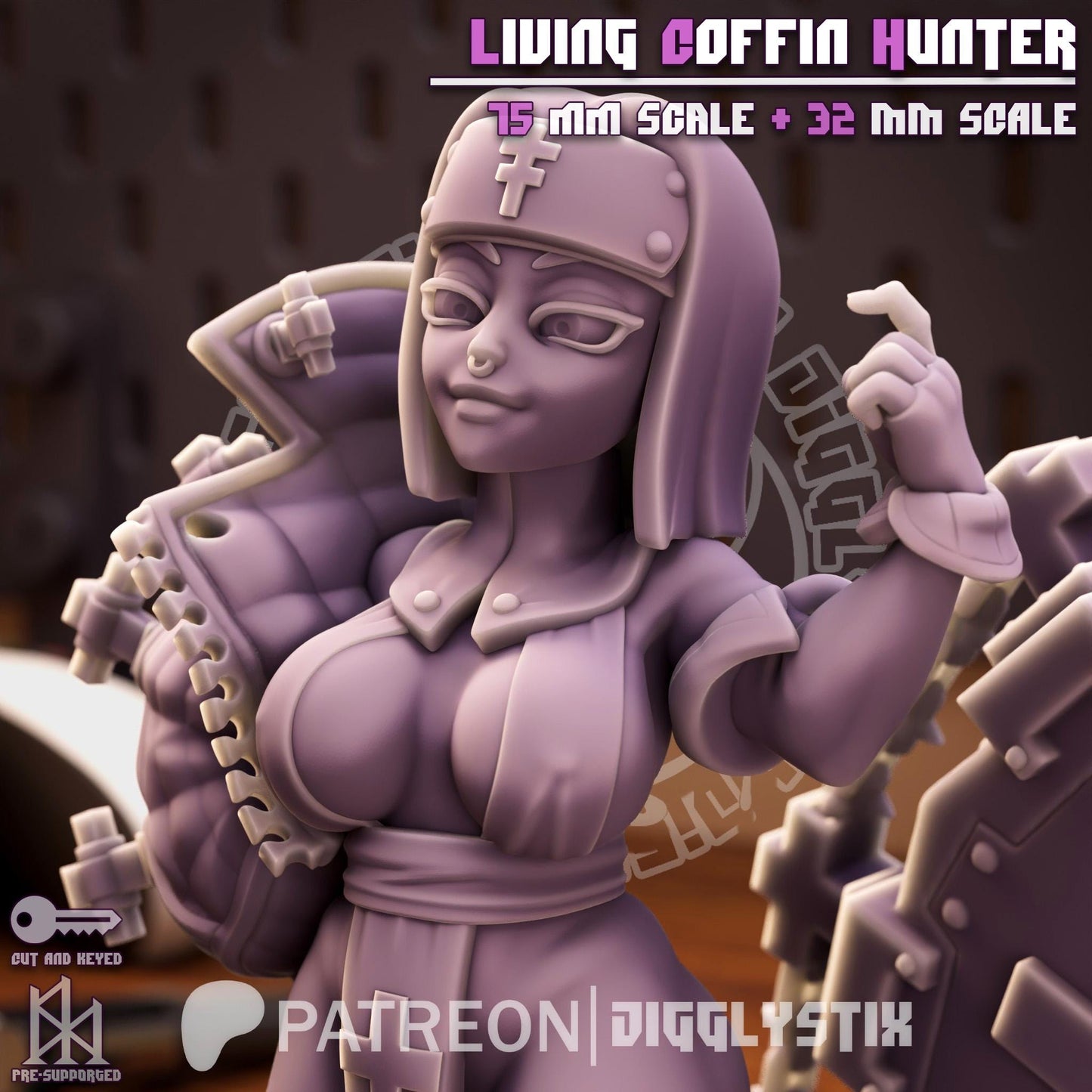 Living Coffin Hunter Miniature - by Jigglystix