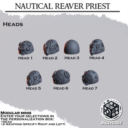 Nautical Reaver Priest Modular Miniature - Diceverse