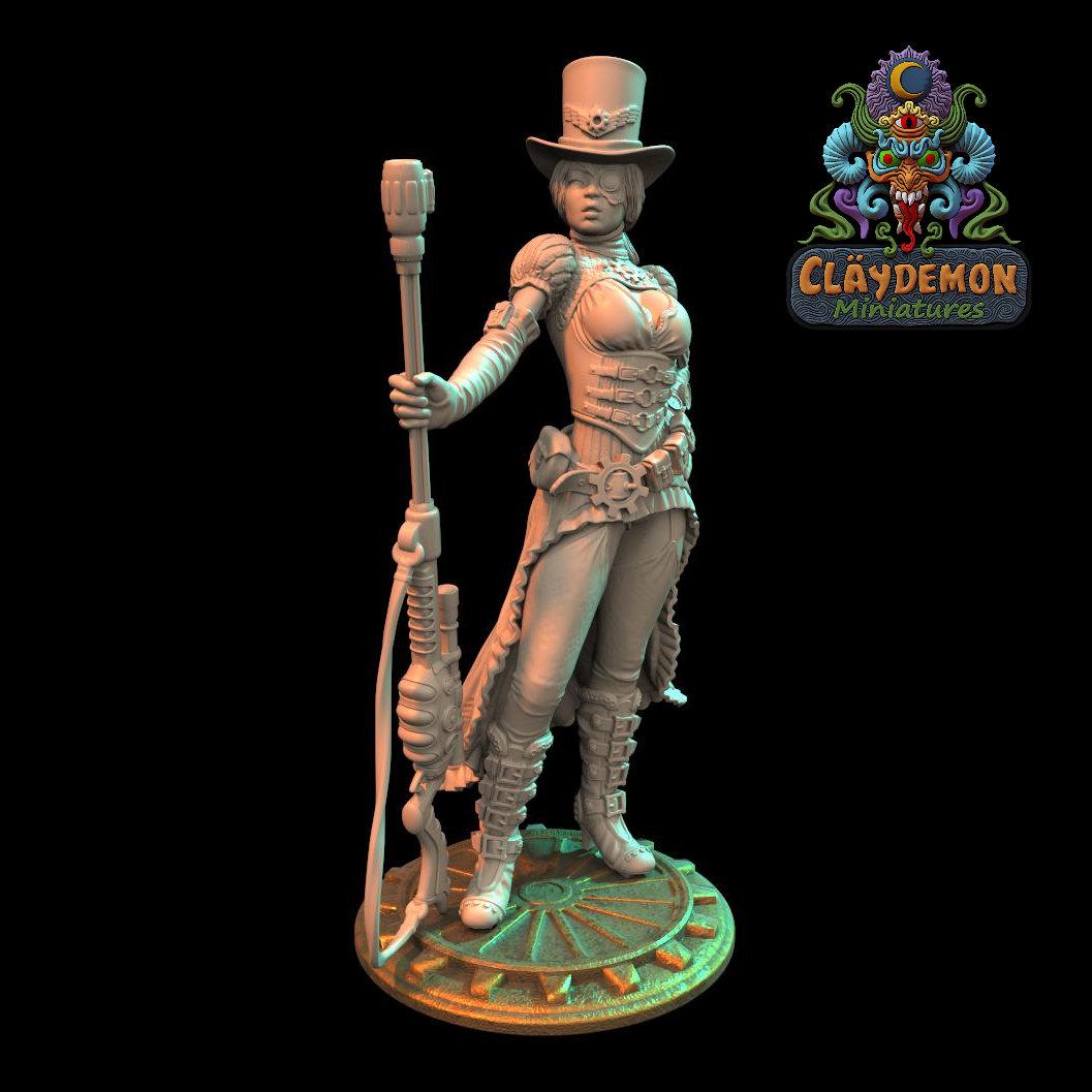 Aria the Sniper Woman Miniature - by Claydemon Miniatures