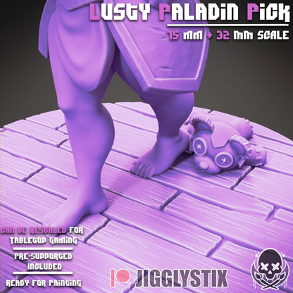 Lusty Gnome Paladin Pick Miniature - by Jigglystix