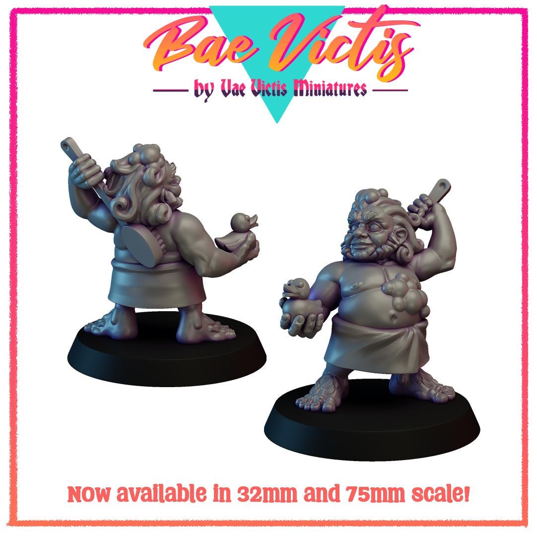 Bathing Halfling Bae Victis Figurine - by Vae Victis Miniatures