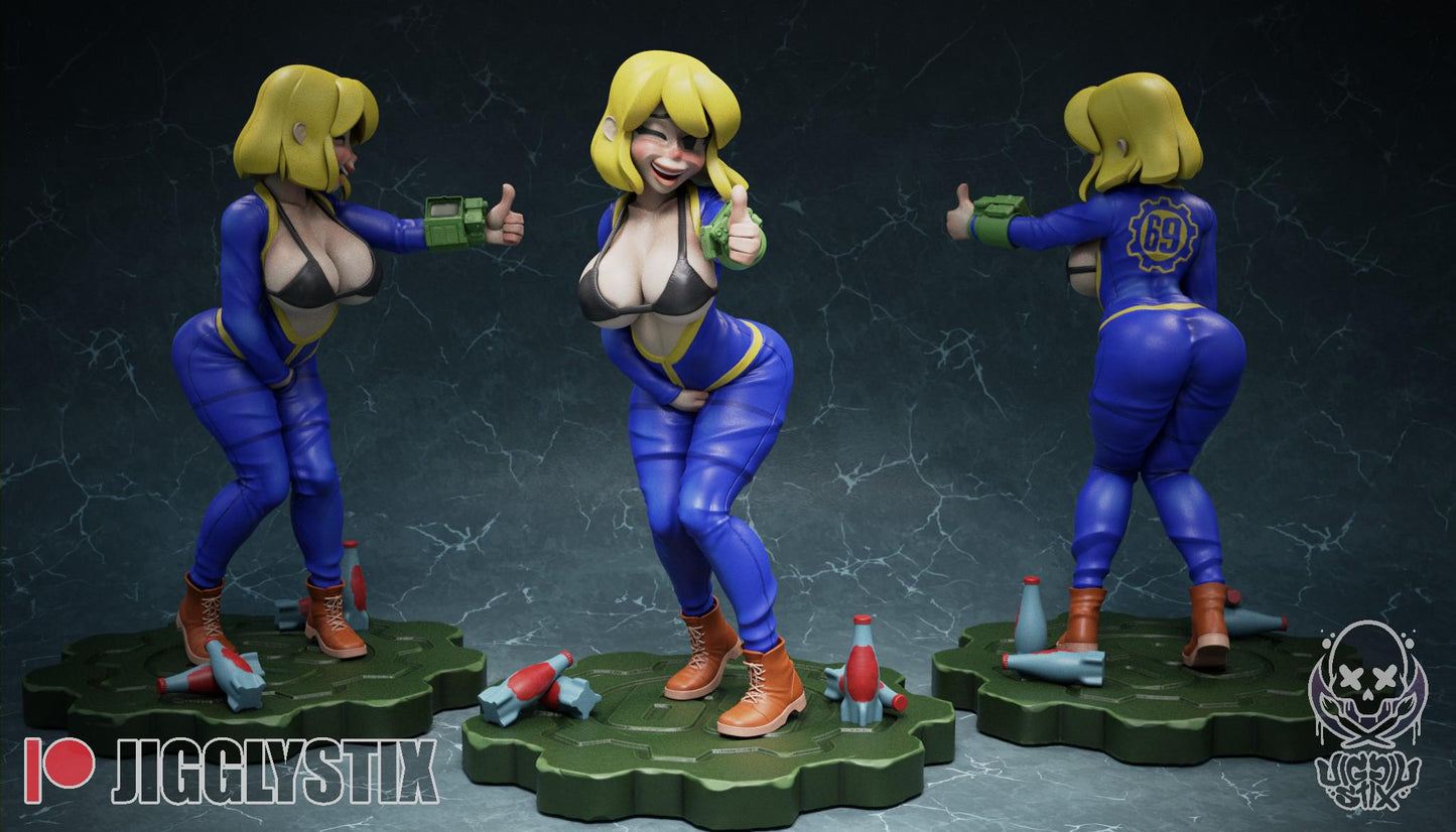 Vault Girl (Vault 69) Miniature - by Jigglystix