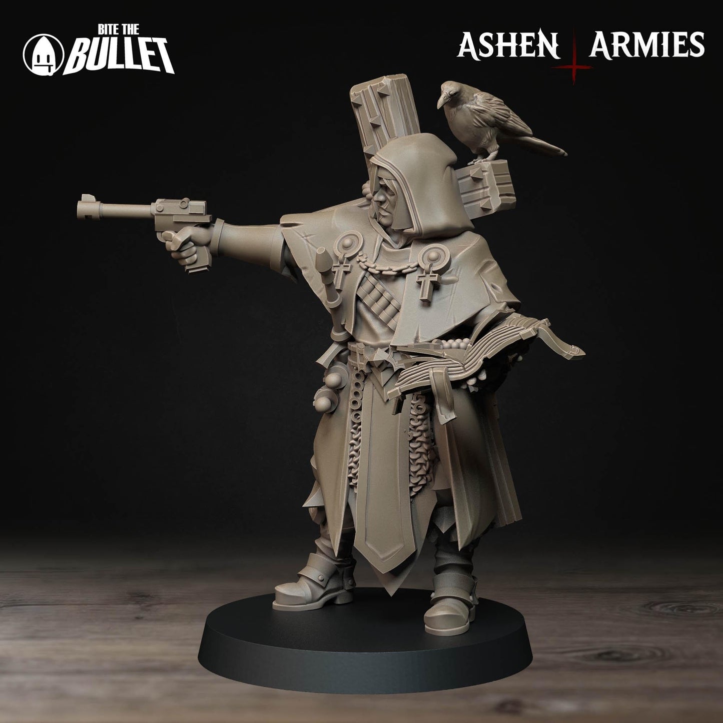 Sanctified Legion Trench Cleric Miniature - Ashen Armies by Bite the Bullet