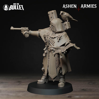 Sanctified Legion Trench Cleric Miniature - Ashen Armies by Bite the Bullet