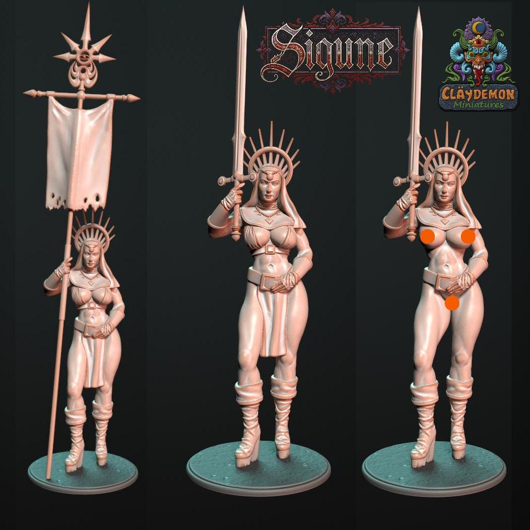 Inquisitor Nuns Miniatures - by Claydemon Miniatures