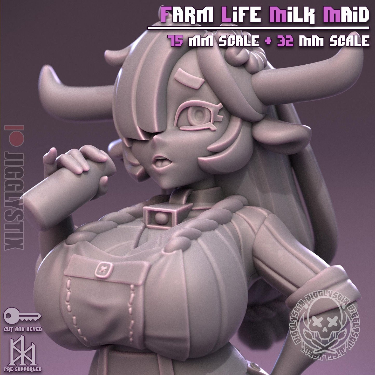 Farm Life Milk Maid Miniature - by Jigglystix