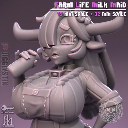 Farm Life Milk Maid Miniature - by Jigglystix