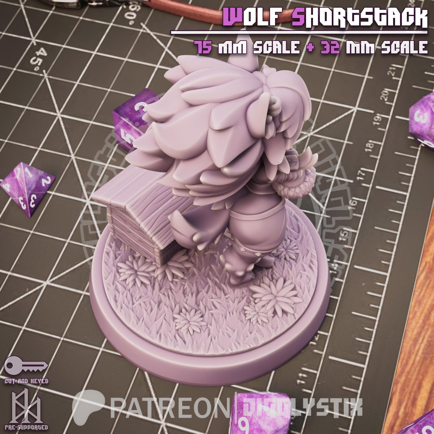 Wolf Girl Shortstack Miniature - by Jigglystix