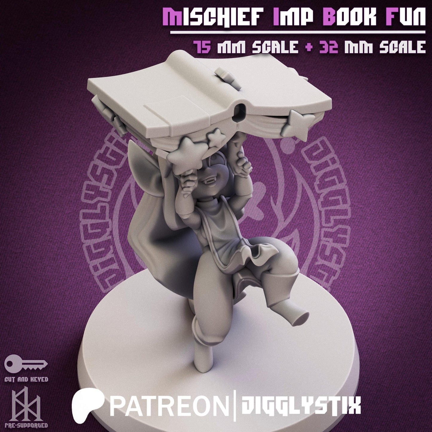 Mischief Imp Book Fun Miniature - by Jigglystix