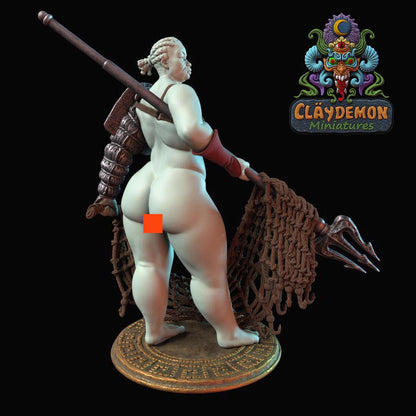 Bellica the Gladiator Woman Miniature - by Claydemon Miniatures