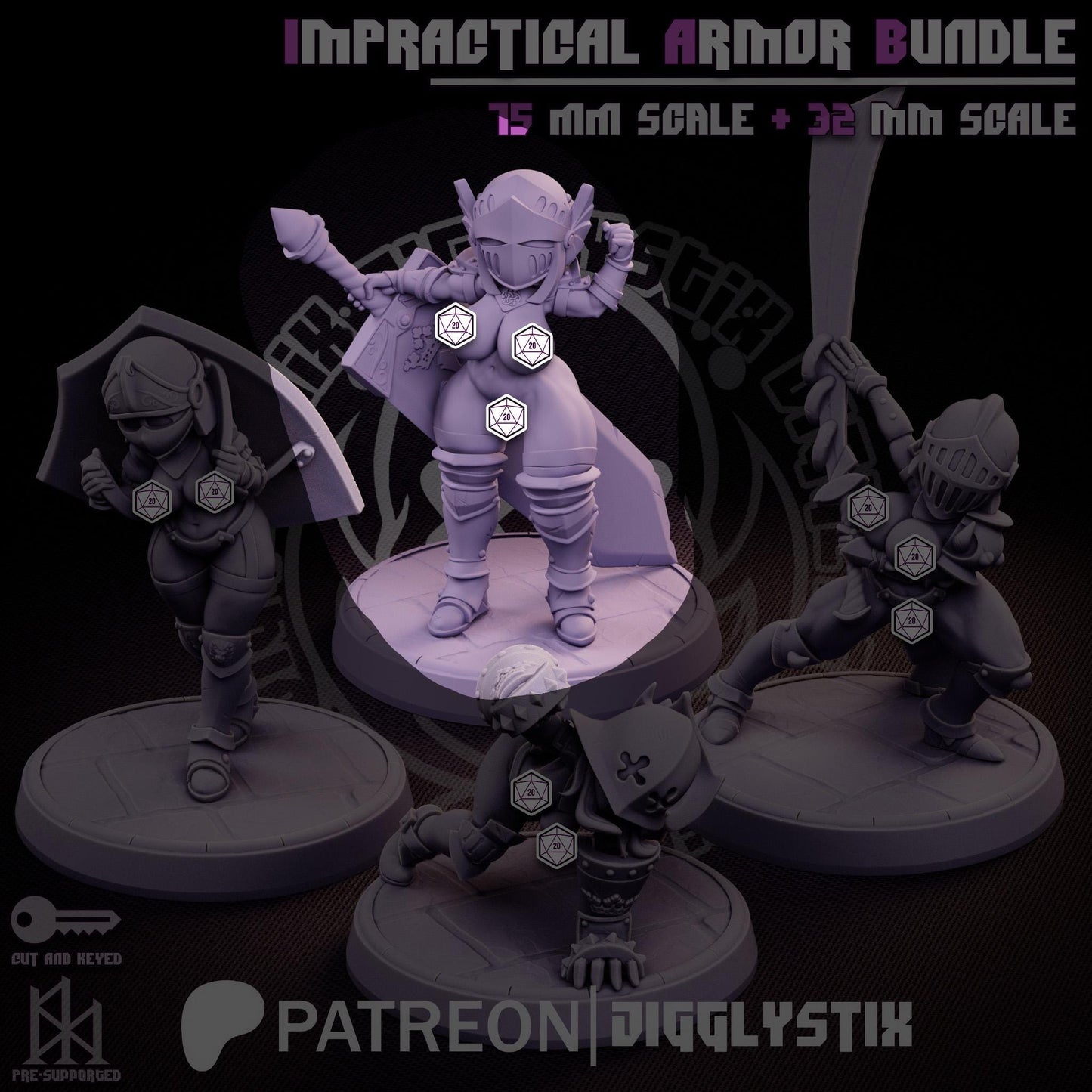 Giga Sword Impractical Armor Miniature - by Jigglystix