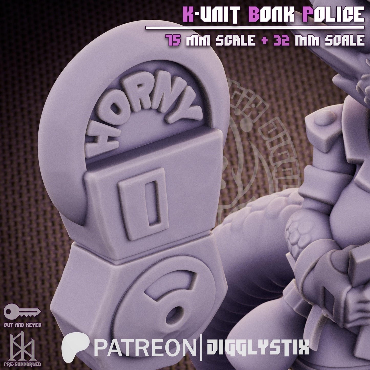 Kobold Cop K-Unit Bonk Police Miniature - by Jigglystix