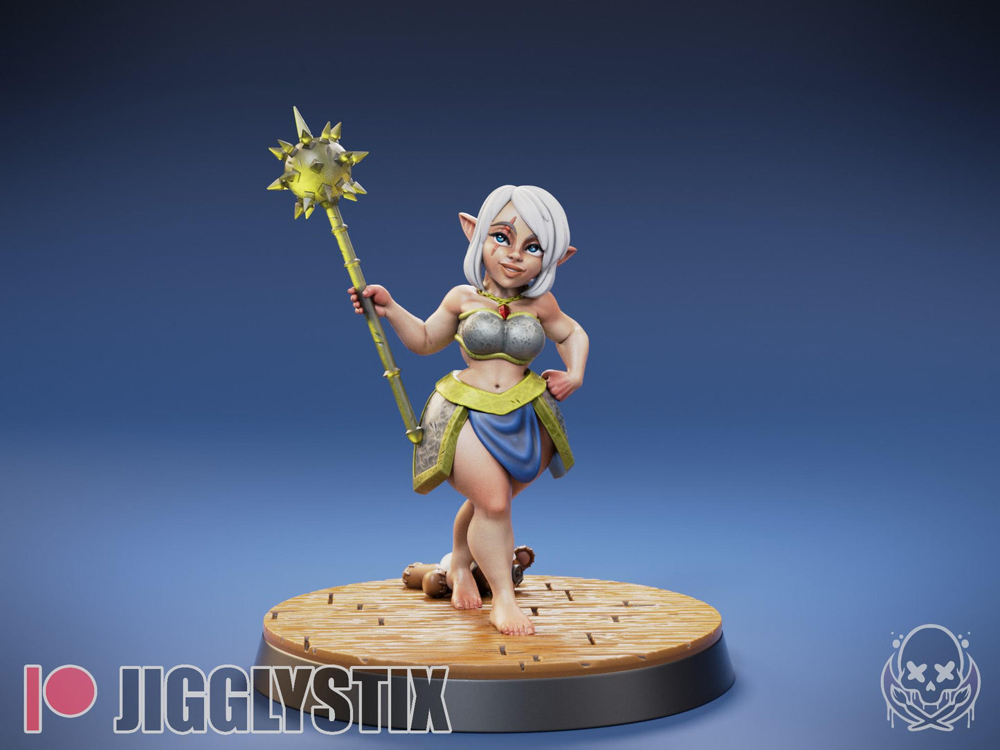 Lusty Gnome Paladin Pick Miniature - by Jigglystix