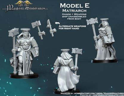Sisters of the Hammergod Warband Miniatures - by Magori Miniatures