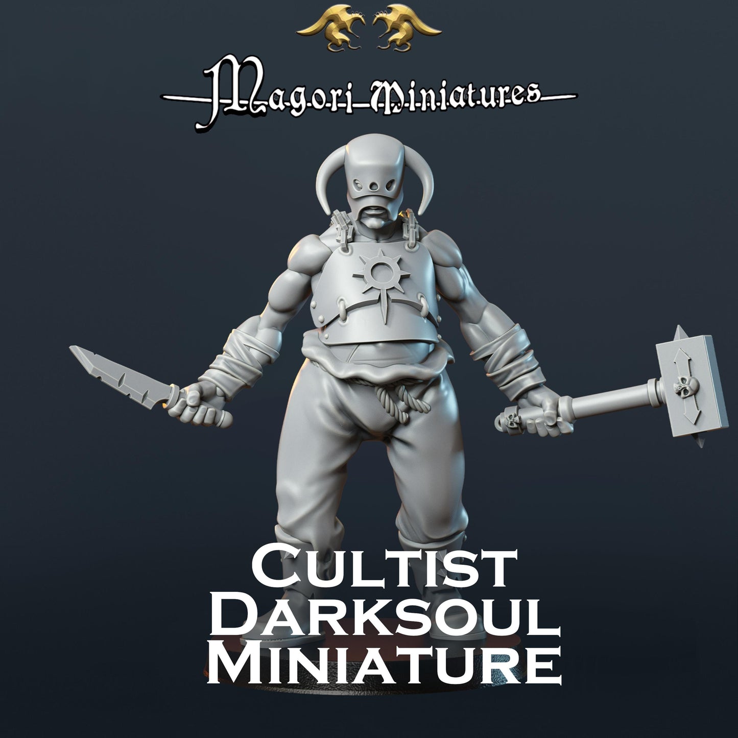 Darksoul Cultist Miniature A - by Magori Miniatures