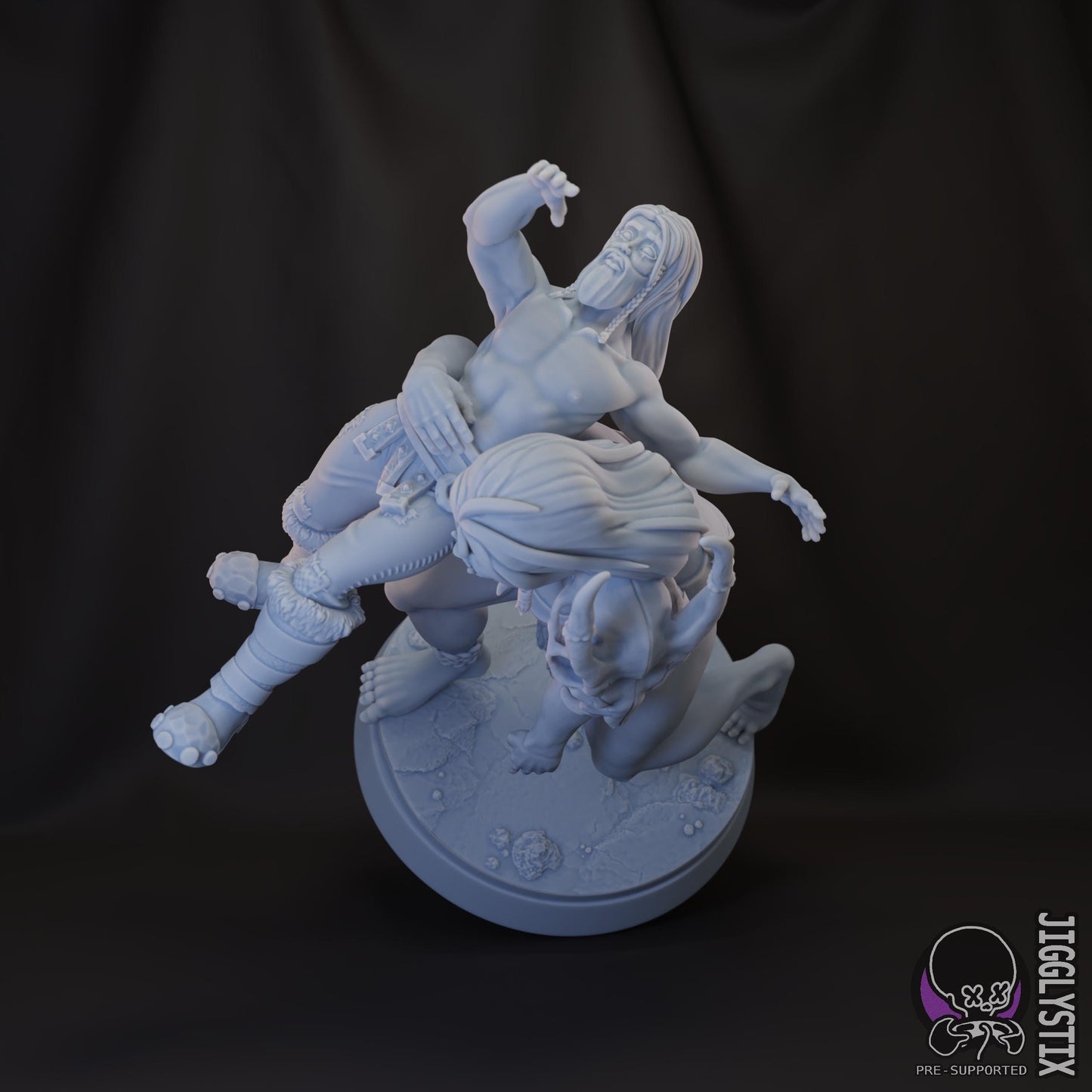 Fem Orc Abduction Miniature - by Jigglystix