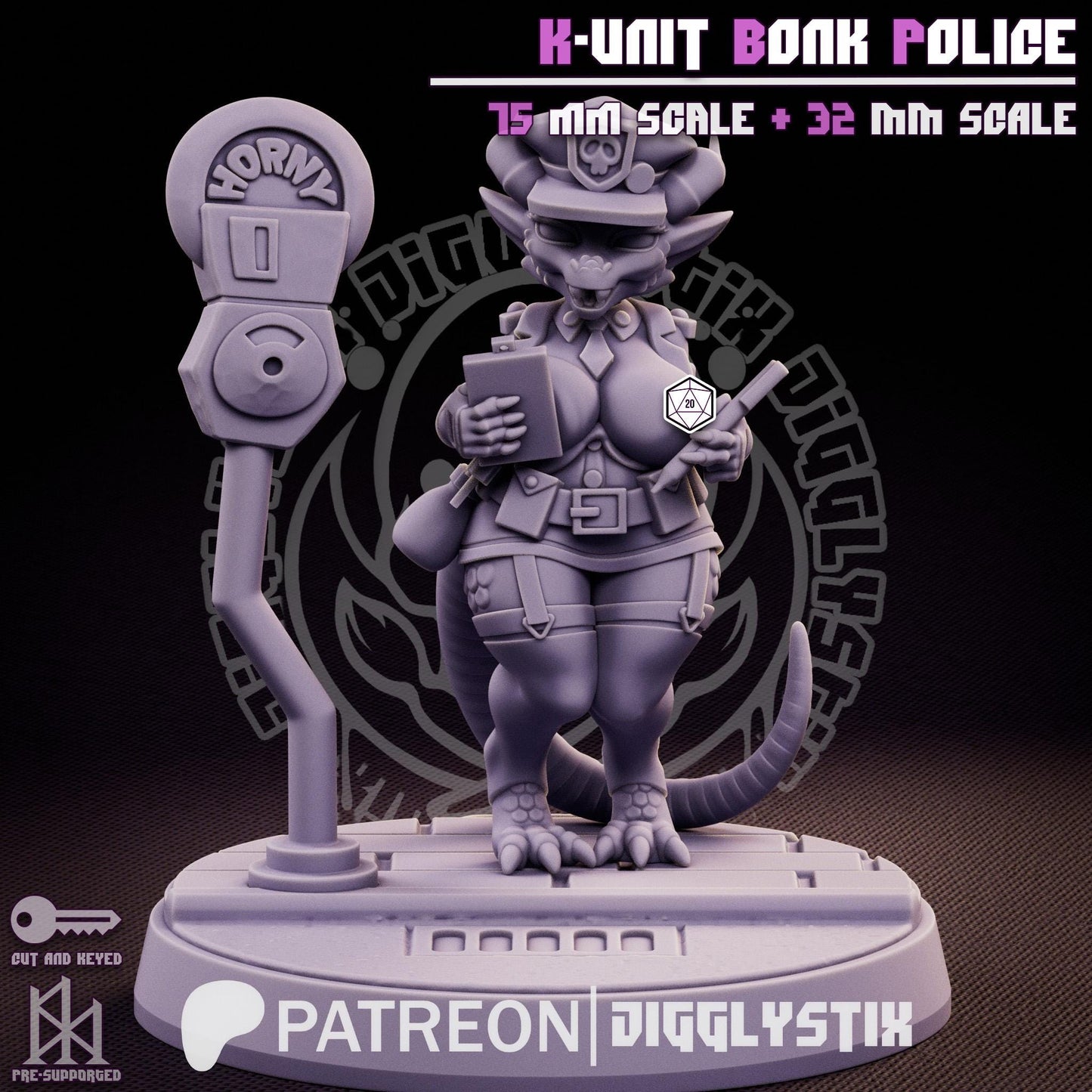 Kobold Cop K-Unit Bonk Police Miniature - by Jigglystix