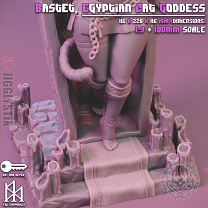 Bastet the Egyptian Cat Goddess Miniature - by Jigglystix