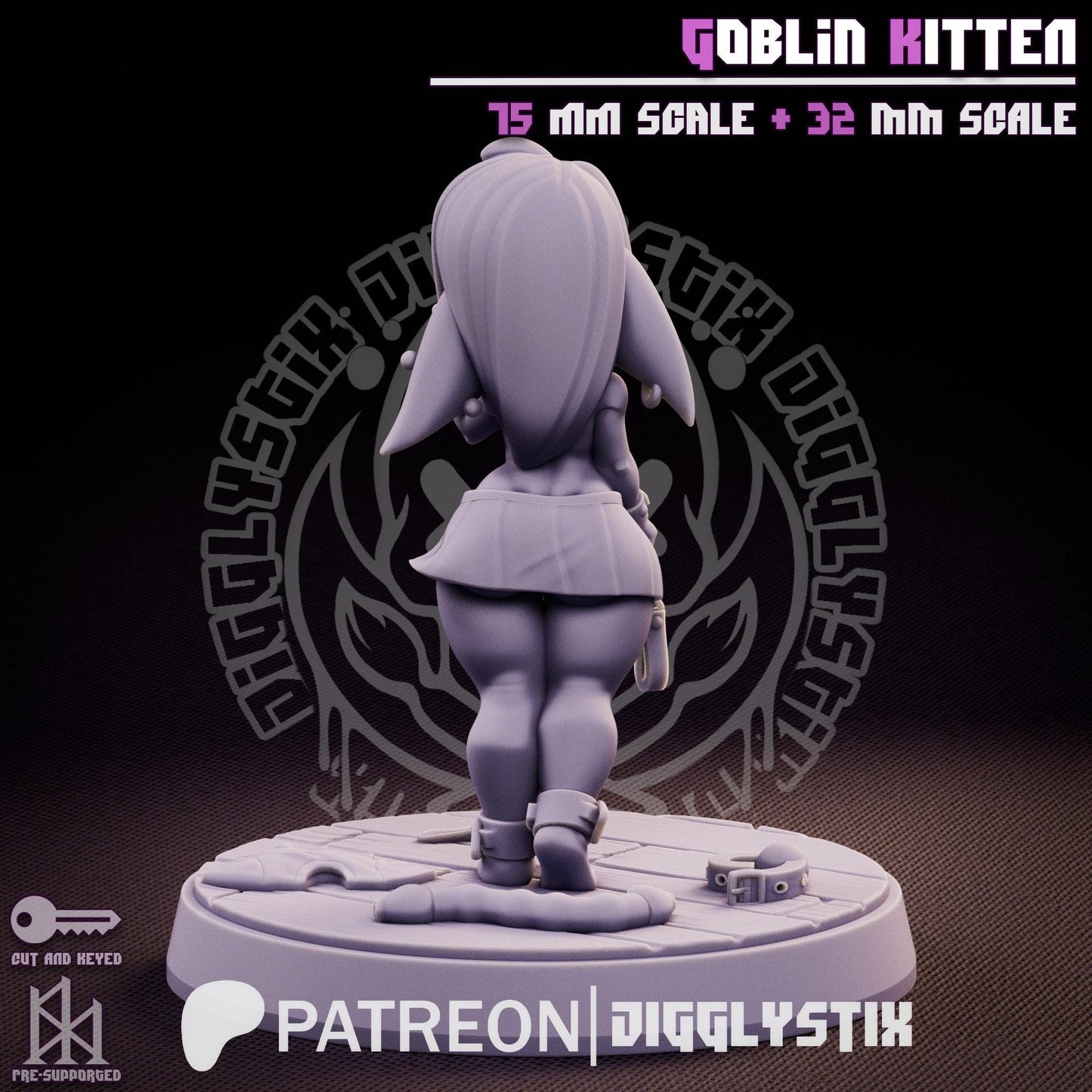 Goblin Kitten Little Miniature - by Jigglystix