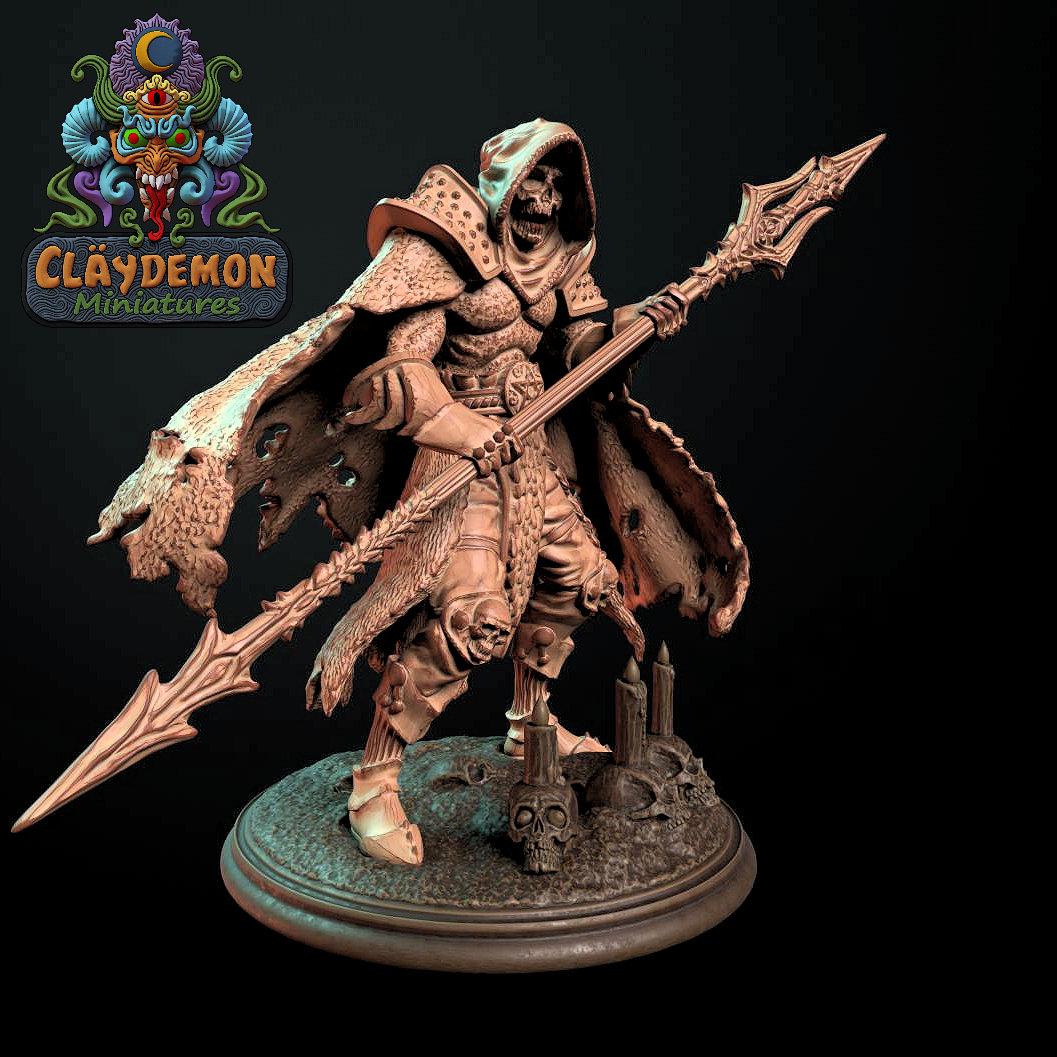 Skull Death Knight Miniature - by Claydemon Miniatures