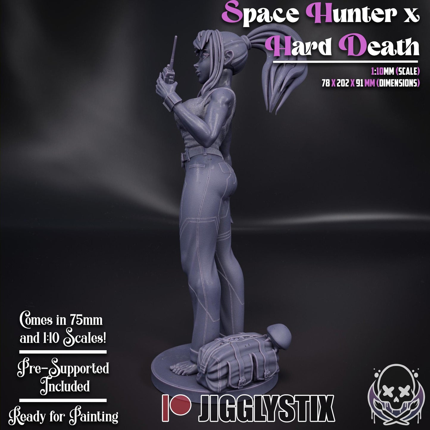 Space Bounty Hunter Death Harder Miniature - by Jigglystix