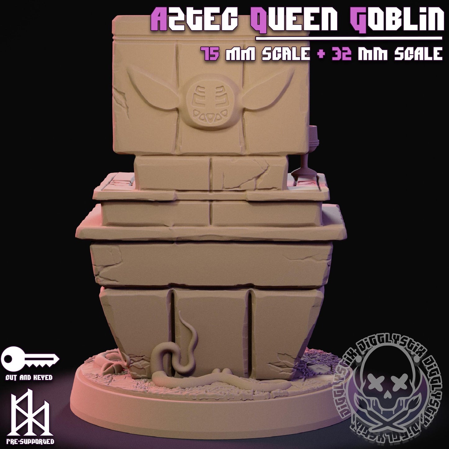 Aztec Queen Goblin Miniature - by Jigglystix