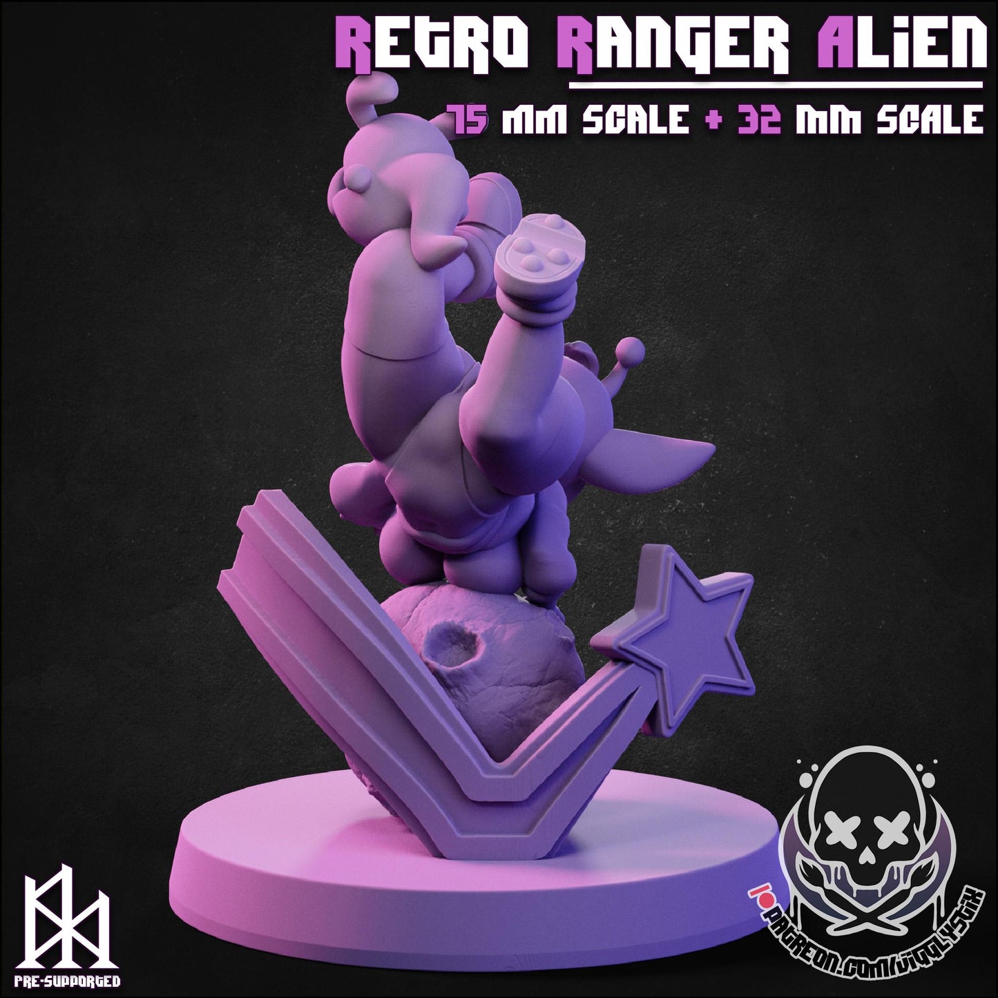 Retro Alien Ranger Gobbo Miniature - by Jigglystix
