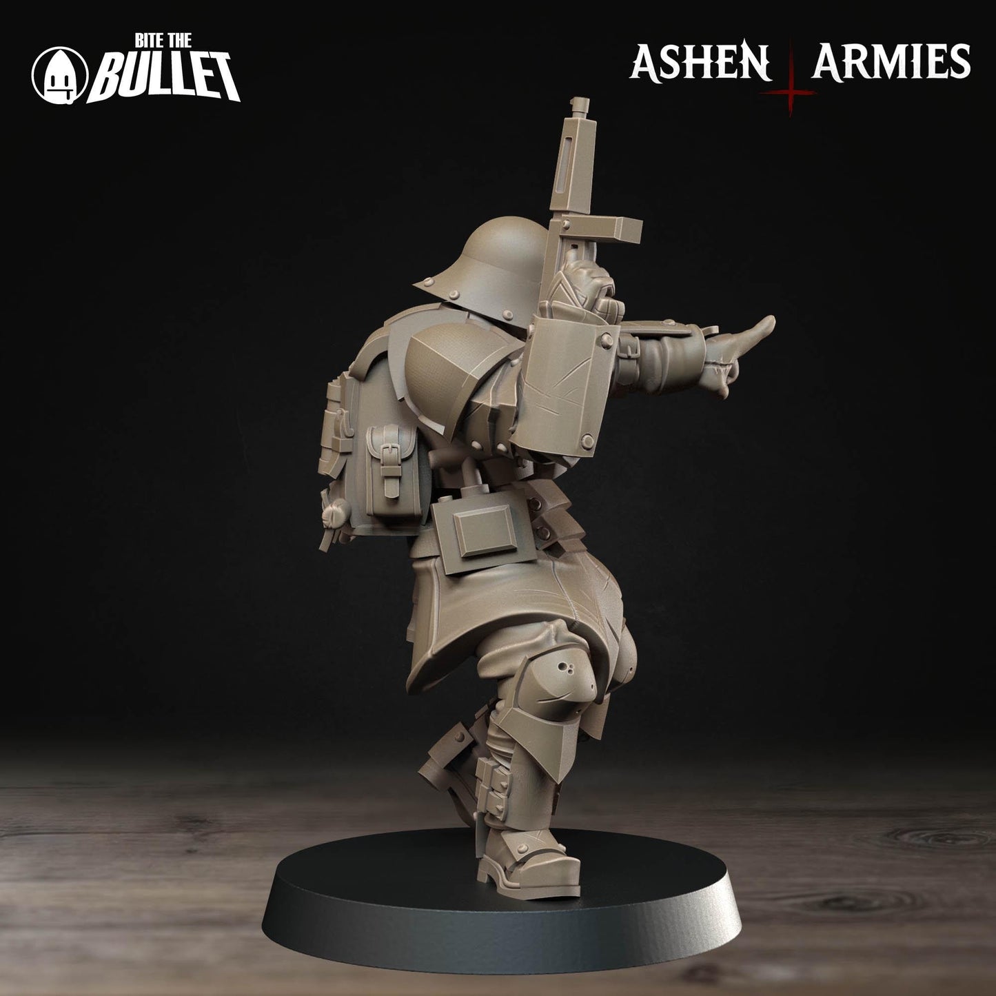 Sanctified Legion Combat Engineer Miniature - Ashen Armies by Bite the Bullet