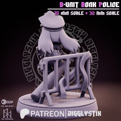 Bunny Cop B-Unit Bonk Police Miniature - by Jigglystix