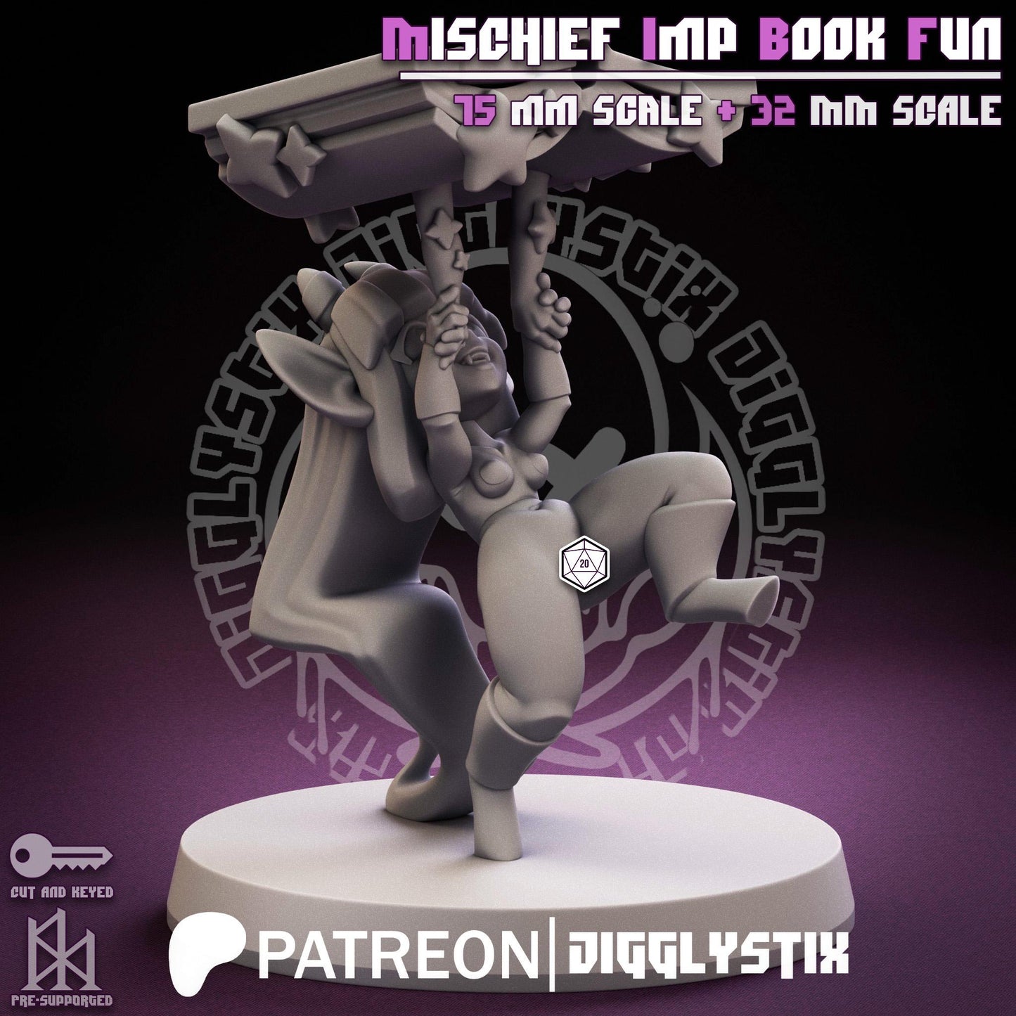 Mischief Imp Book Fun Miniature - by Jigglystix