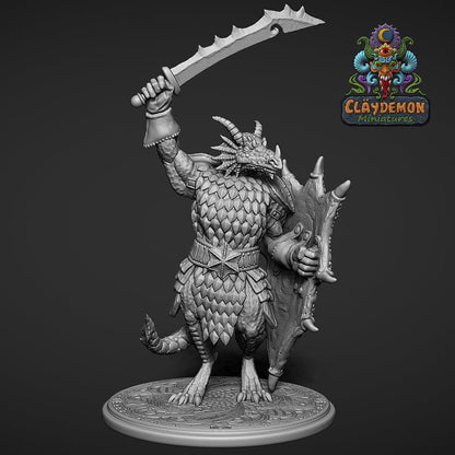 Kozokh the Dragonkin Miniature - by Claydemon Miniatures