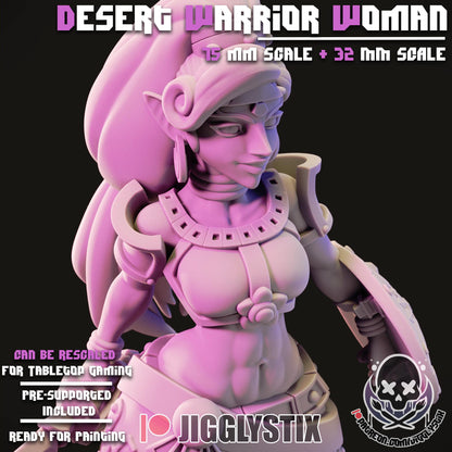 Desert Warrior Woman Miniature - by Jigglystix