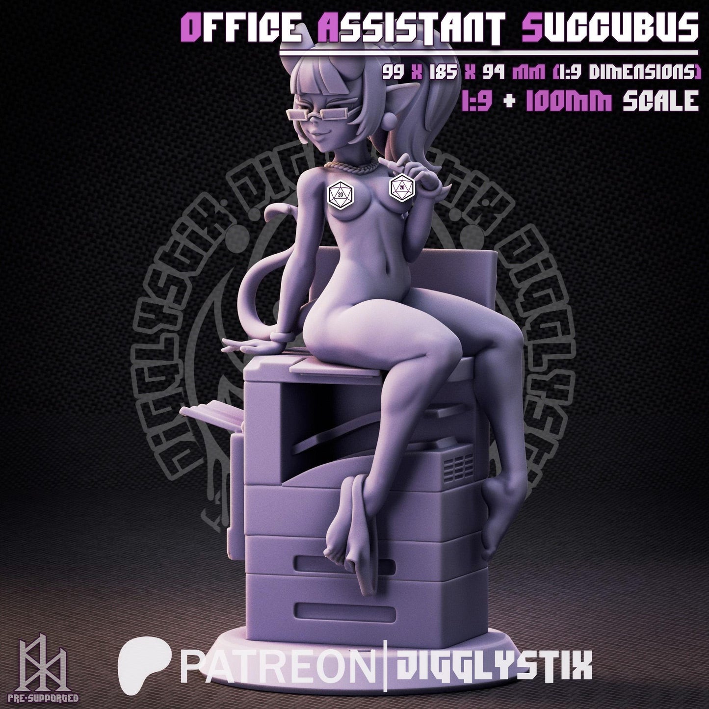 Office Assistant Succubus Miniature - by Jigglystix