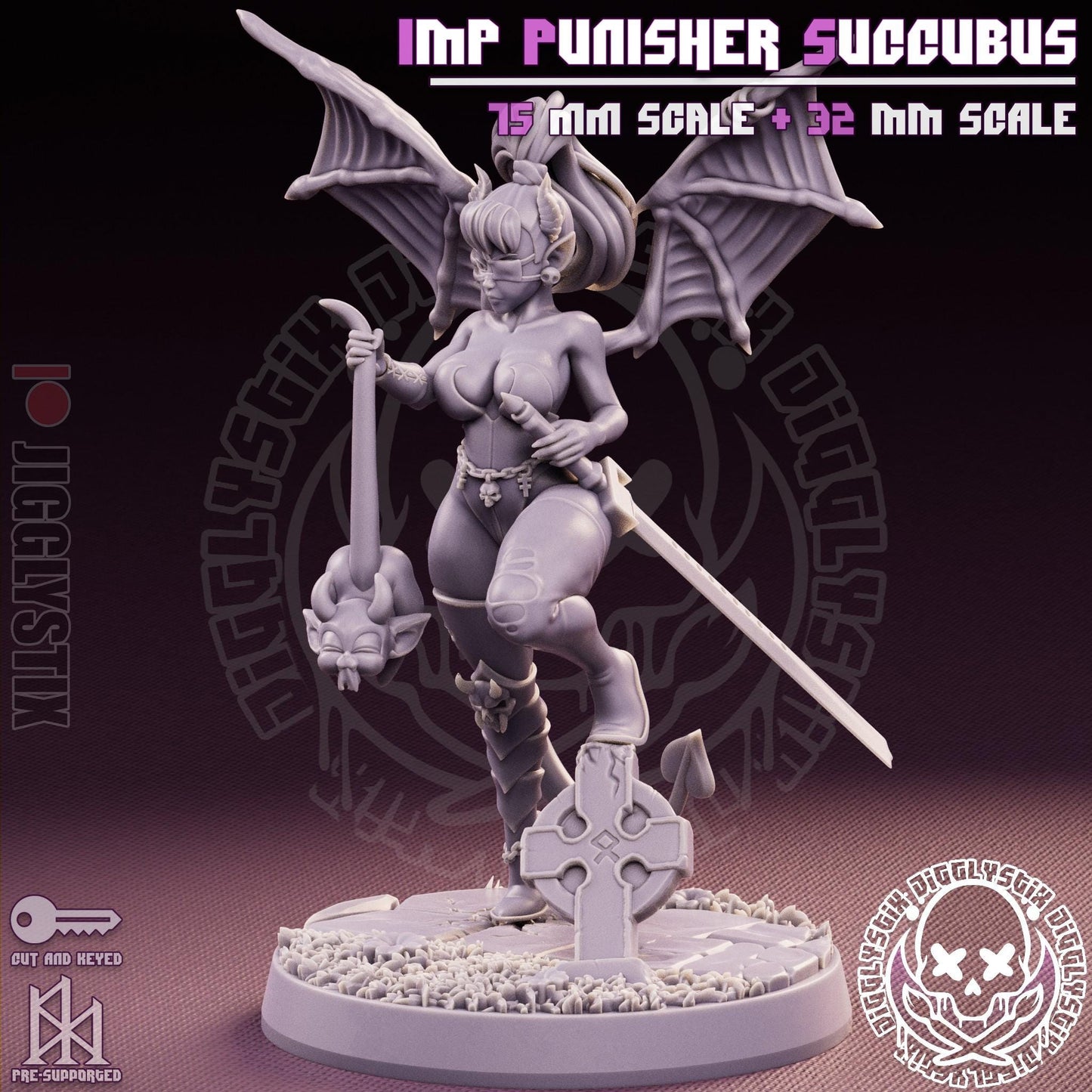Imp Punisher Milf Succubus Miniature - by Jigglystix