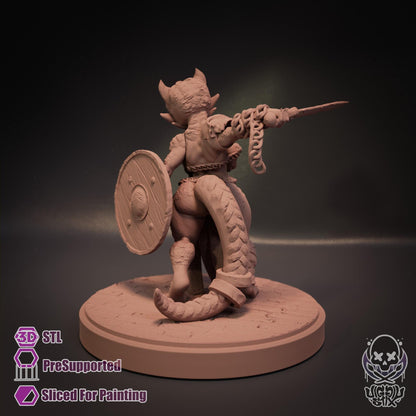Enraged Ramshackle Kobold Miniature - by Jigglystix