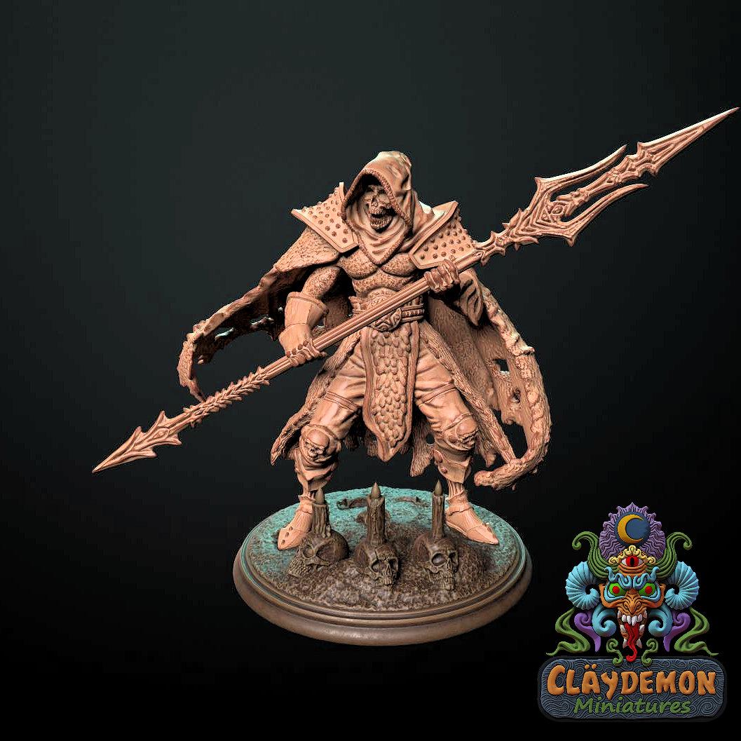 Skull Death Knight Miniature - by Claydemon Miniatures