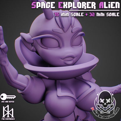 Space Exploration Alien Gobbo Miniature - by Jigglystix