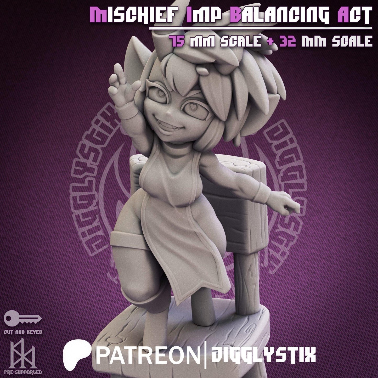 Mischief Imp Balancing Act Miniature - by Jigglystix