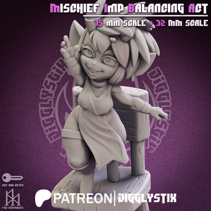 Mischief Imp Balancing Act Miniature - by Jigglystix