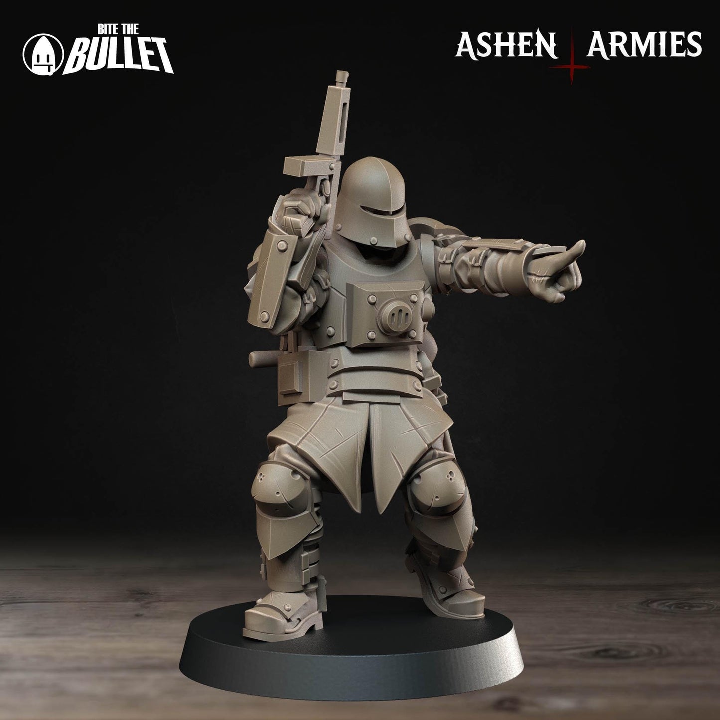 Sanctified Legion Combat Engineer Miniature - Ashen Armies by Bite the Bullet