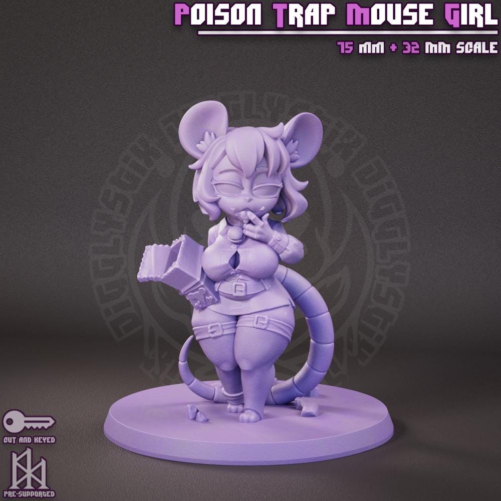 Poison Trap Mouse Girl Miniature - by Jigglystix