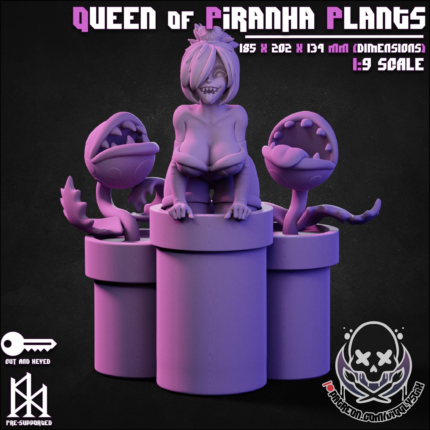 Queen of Piranha Plants Miniature - by Jigglystix
