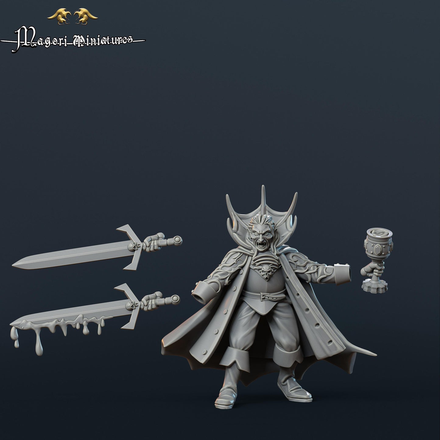 Vampire Noble Enraged Miniature - by Magori Miniatures
