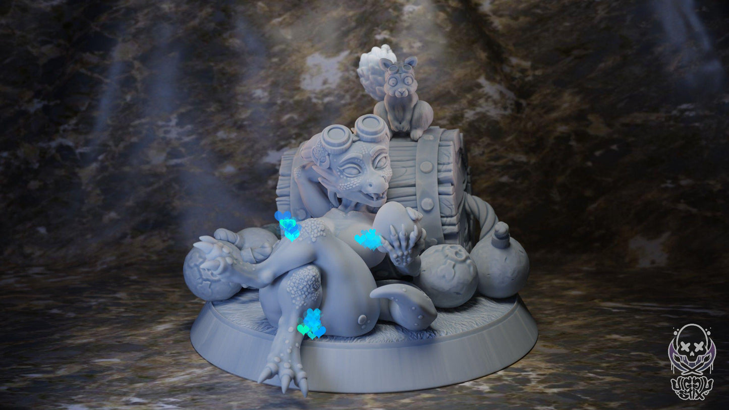Kobold Sapper Break Time Miniature - by Jigglystix
