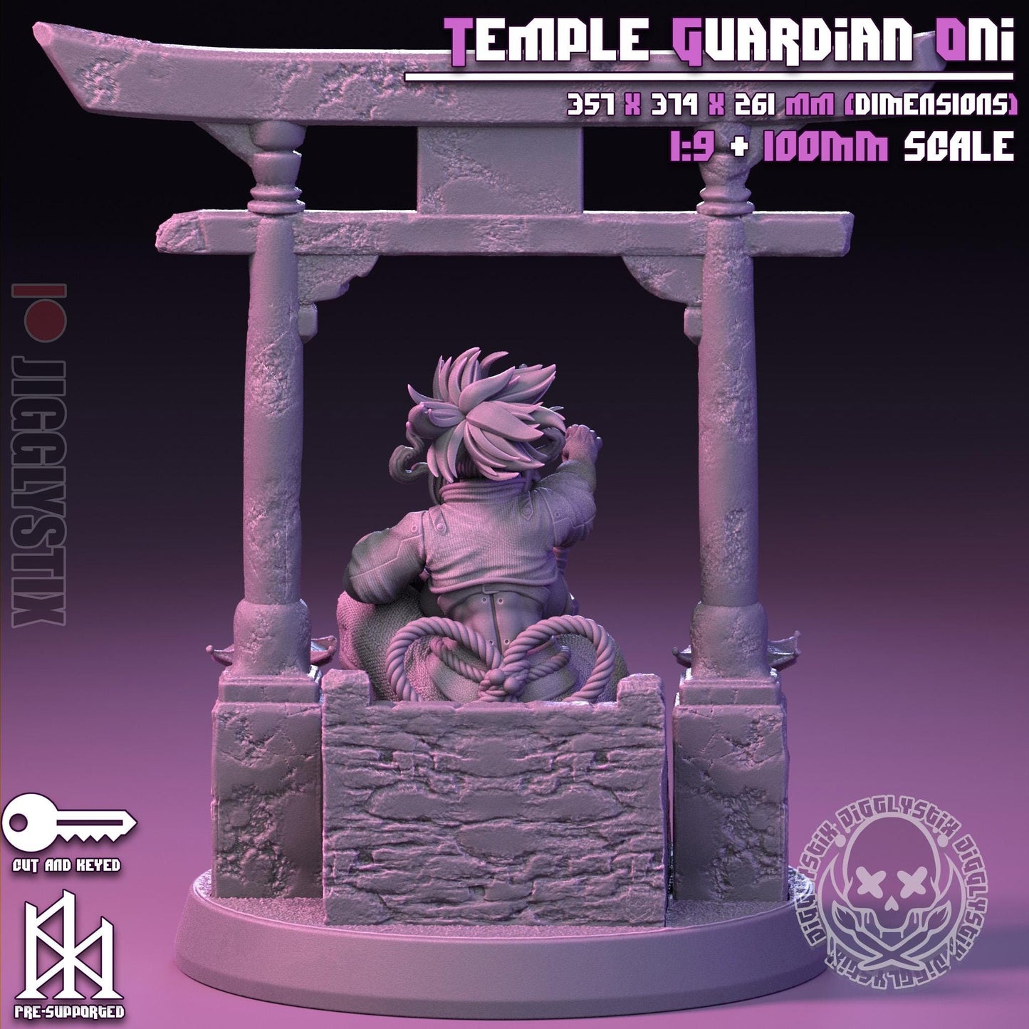 Temple Guardian Oni Miniature - by Jigglystix