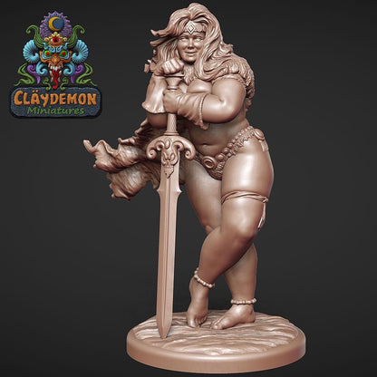 Tana the Adventurer Woman Miniature - by Claydemon Miniatures