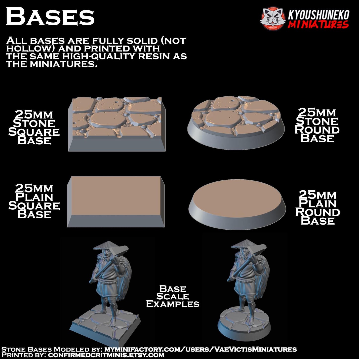 Sohei Monk Swordsmen Miniatures - by Kyoushuneko Miniatures
